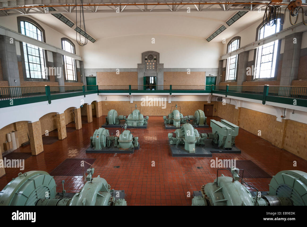 La turbina della pompa in camera il nello stile art deco r. c. harris acqua impianto di filtrazione in Toronto Ontario Foto Stock