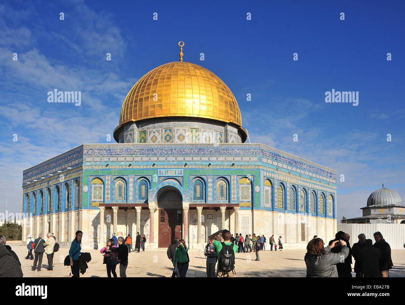 La Cupola della roccia, uno dei principali santuari dell Islam, il Monte del Tempio, la Città Vecchia di Gerusalemme, Israele Foto Stock