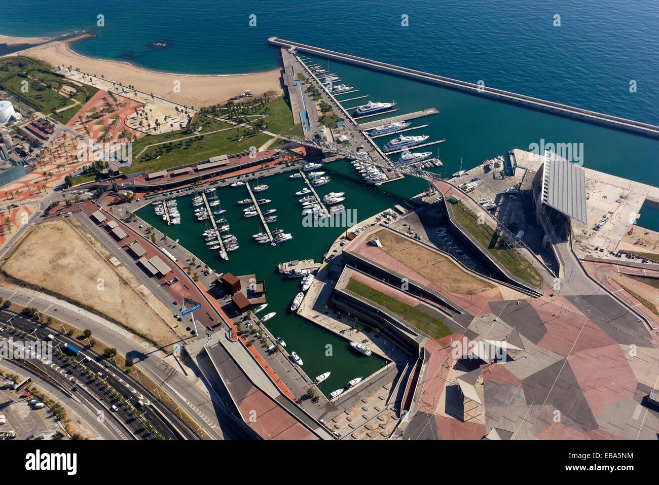 Port Forum, Barcellona, Spagna Foto stock - Alamy