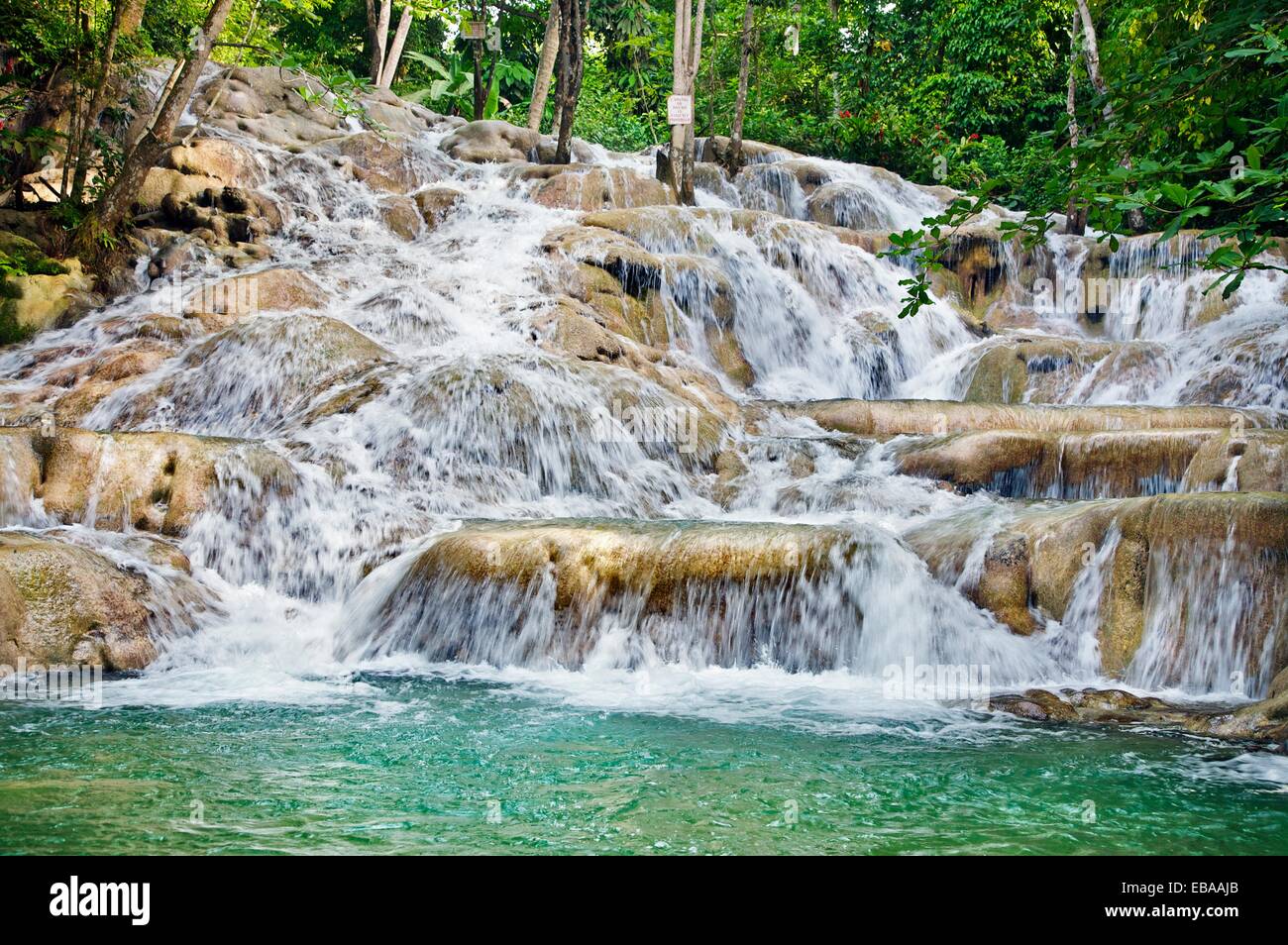 Dunns River Falls Cascate del Fiume Dunn Ocho Rios Giamaica West Indies  Caraibi America centrale Foto stock - Alamy