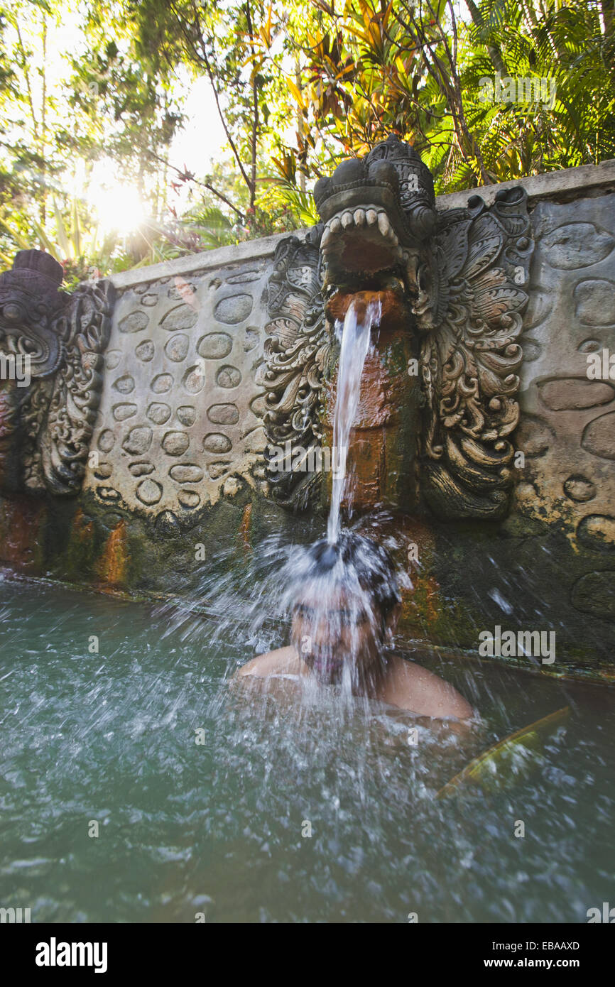 Aria Panas hot springs, Banjar, Bali, Indonesia Foto Stock