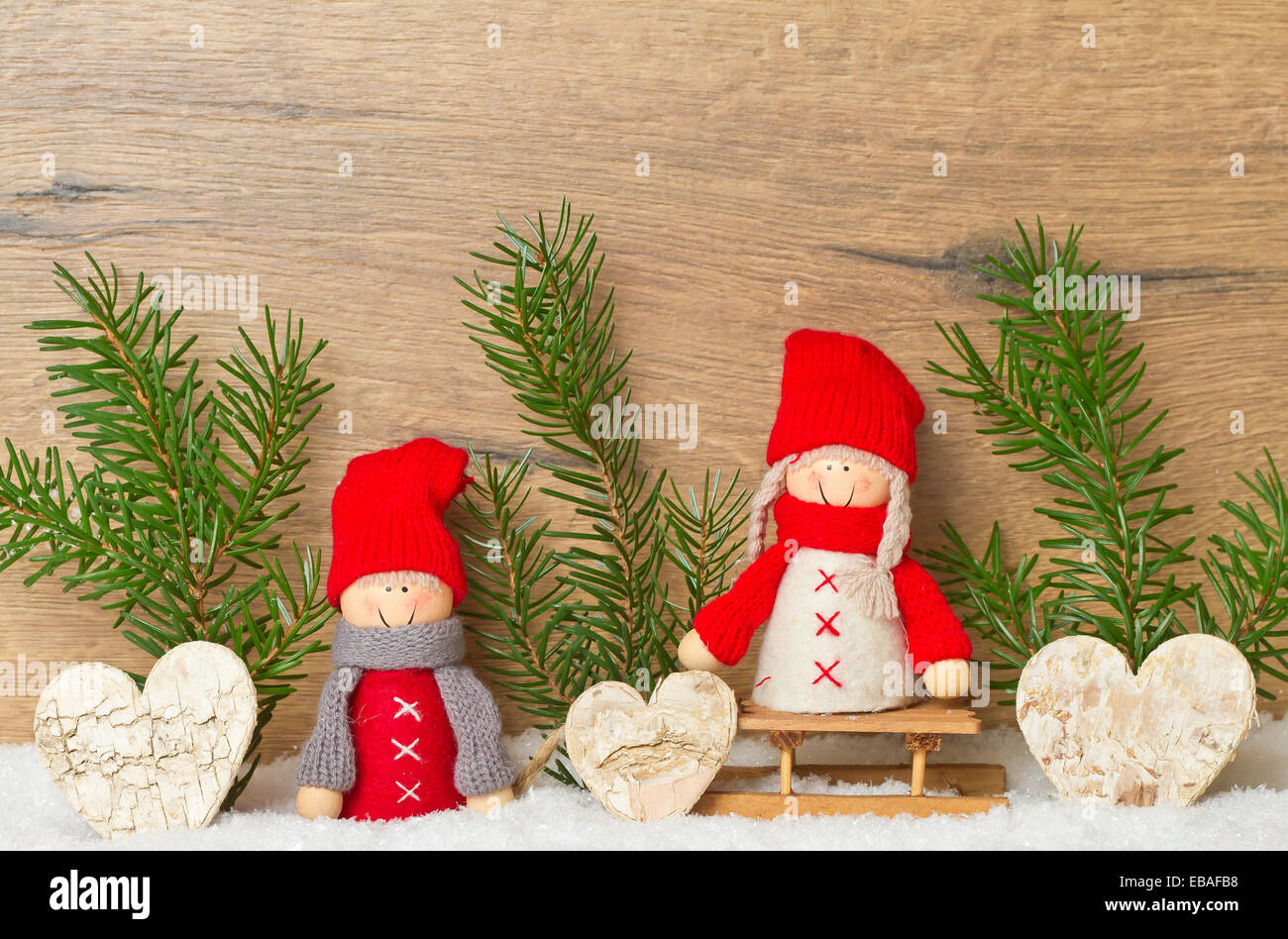 Immagini Carine Natale.Felice Natale Carta Con Figure Carine Foto Stock Alamy