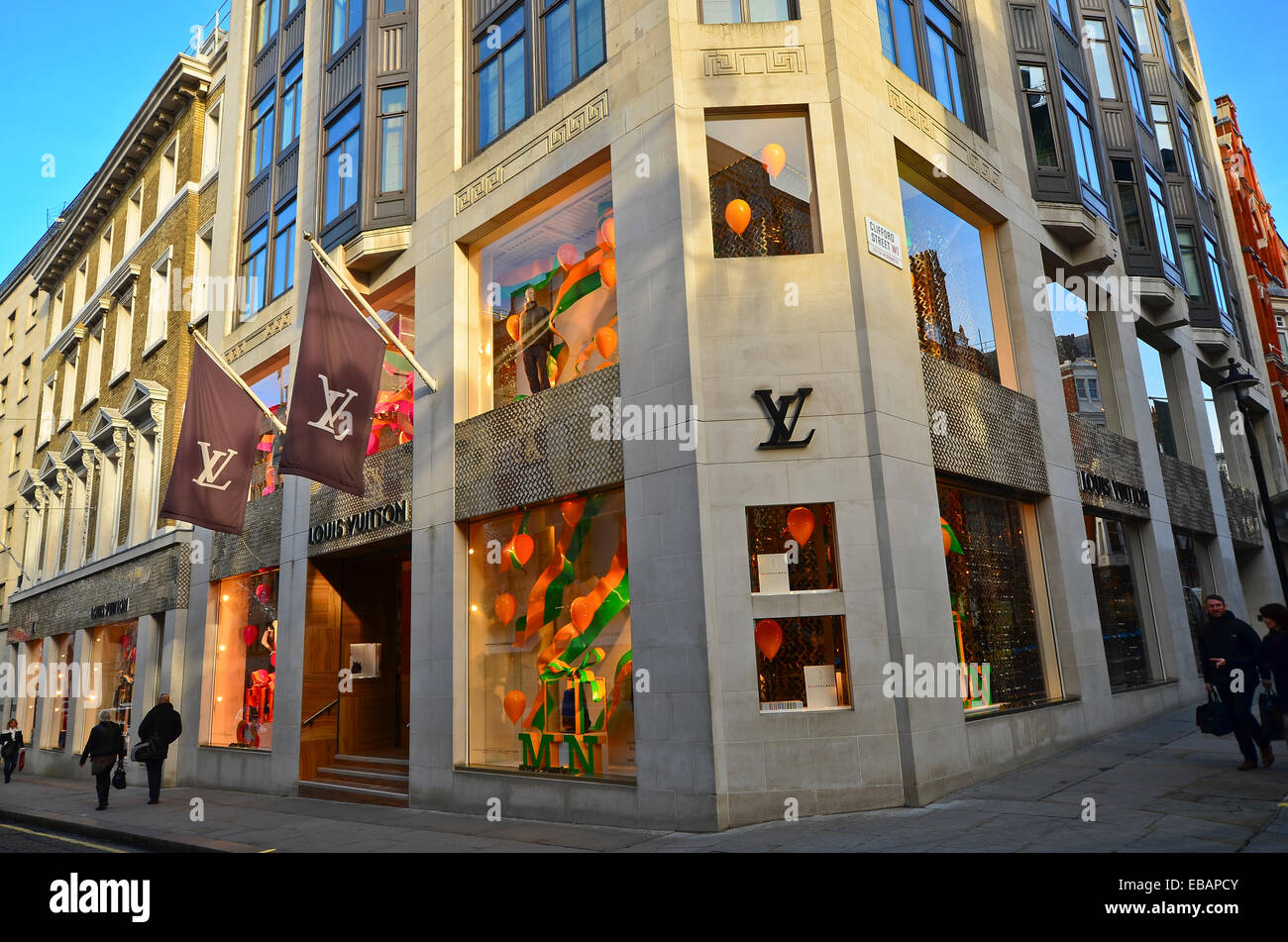 Esterno di Yves Saint Laurent store in Old Bond Street, London W1 Foto Stock