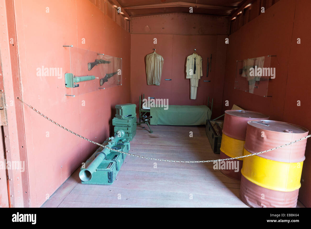 SANTA CLARA, CUBA - 9 maggio: Treno memorial il 9 maggio 2014, Santa Clara, Cuba. Questo treno impaccata con soldati governativi è stata capt Foto Stock