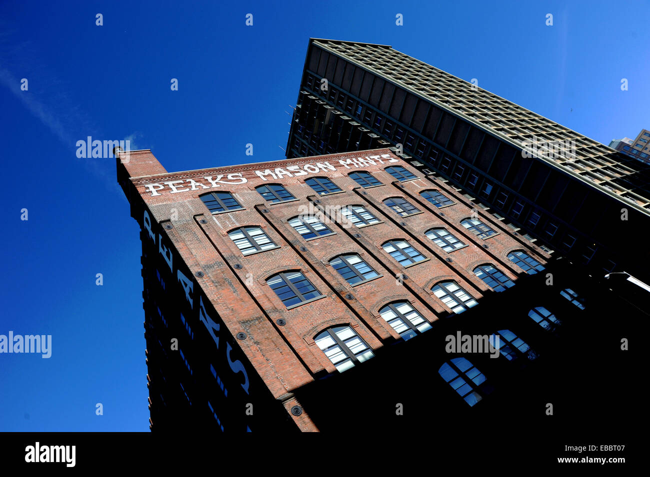 Brooklyn New York USA - Peaks Mason Mins edificio magazzino nel quartiere di Brooklyn Heights Foto Stock