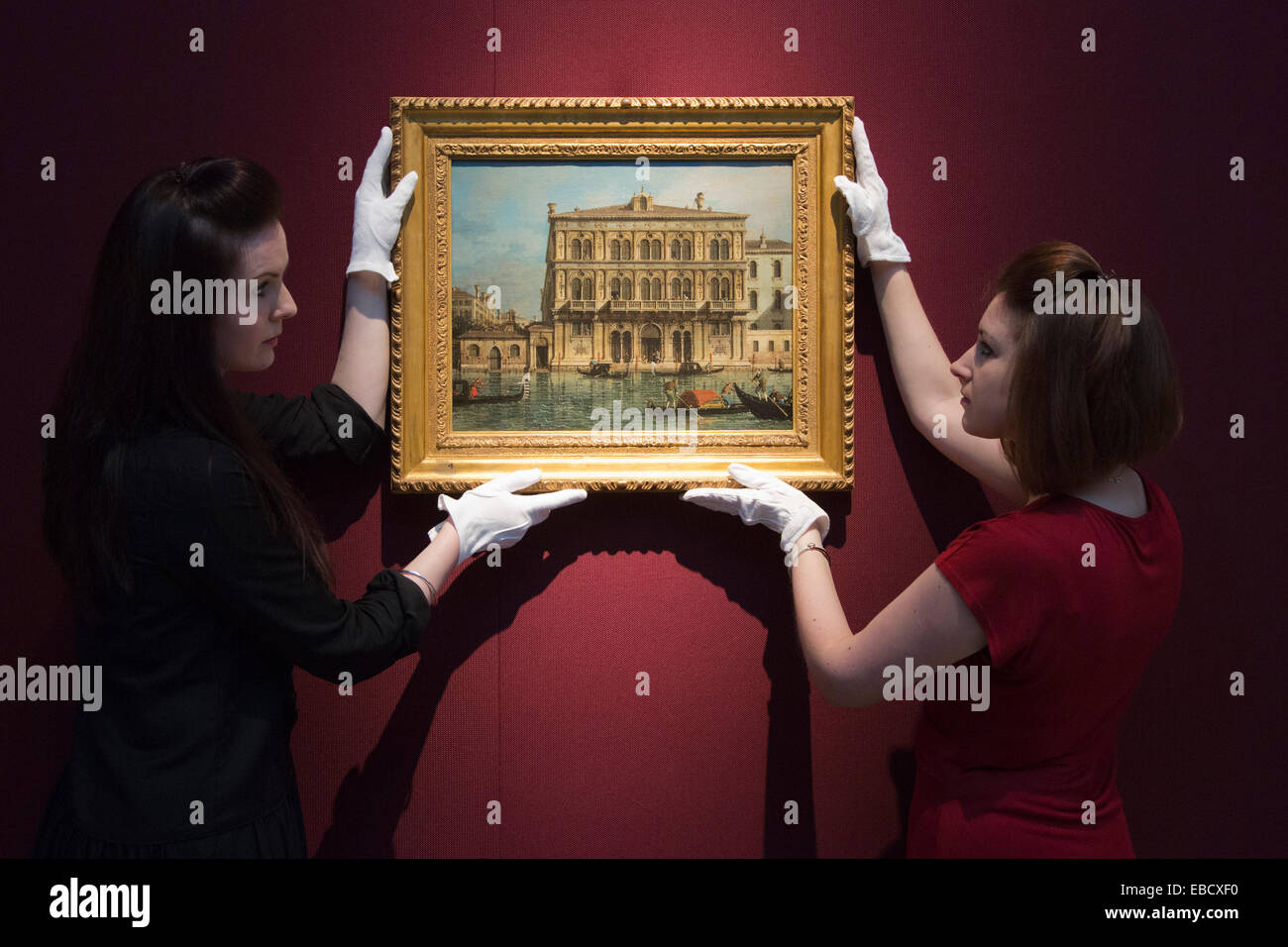 Anteprima di Christie's Old Master & British dipinti sera in vendita in Londra. Palazzo Vendramin-Calergi del Canaletto. Foto Stock