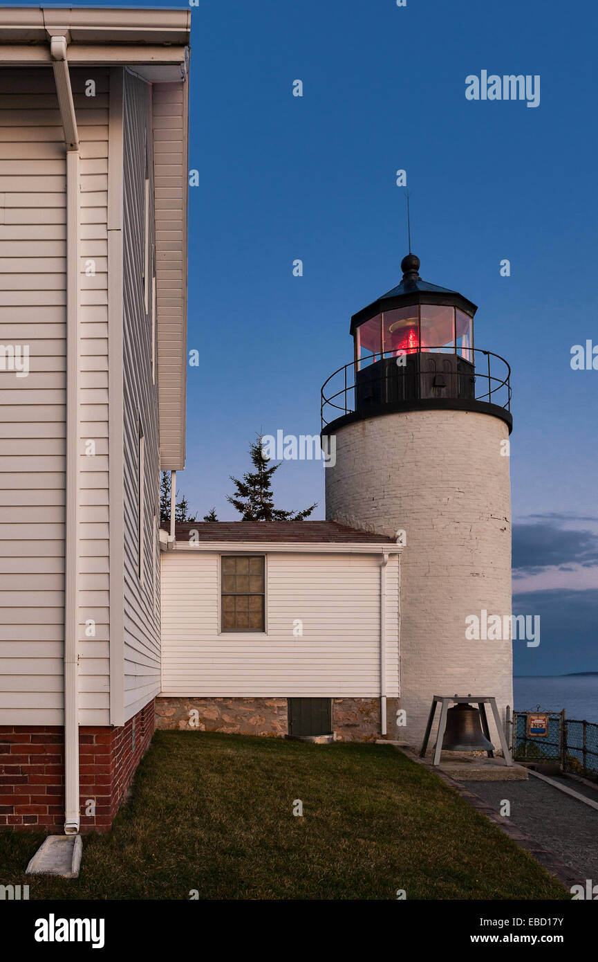 Porto basso luce, Bass Harbour, il Parco Nazionale di Acadia, Maine, ME, STATI UNITI D'AMERICA Foto Stock
