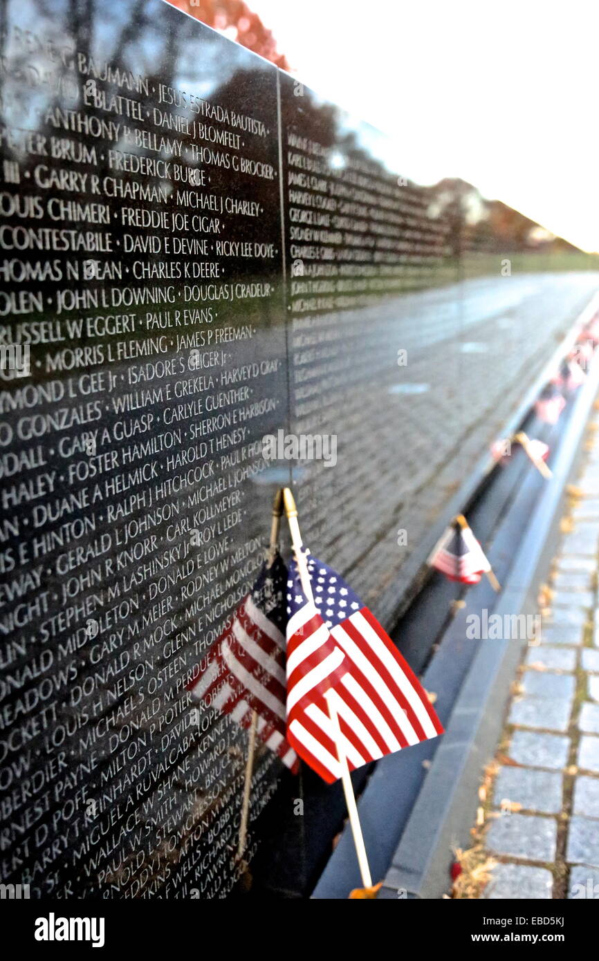 Vietnam War Memorial, Washington DC Foto Stock