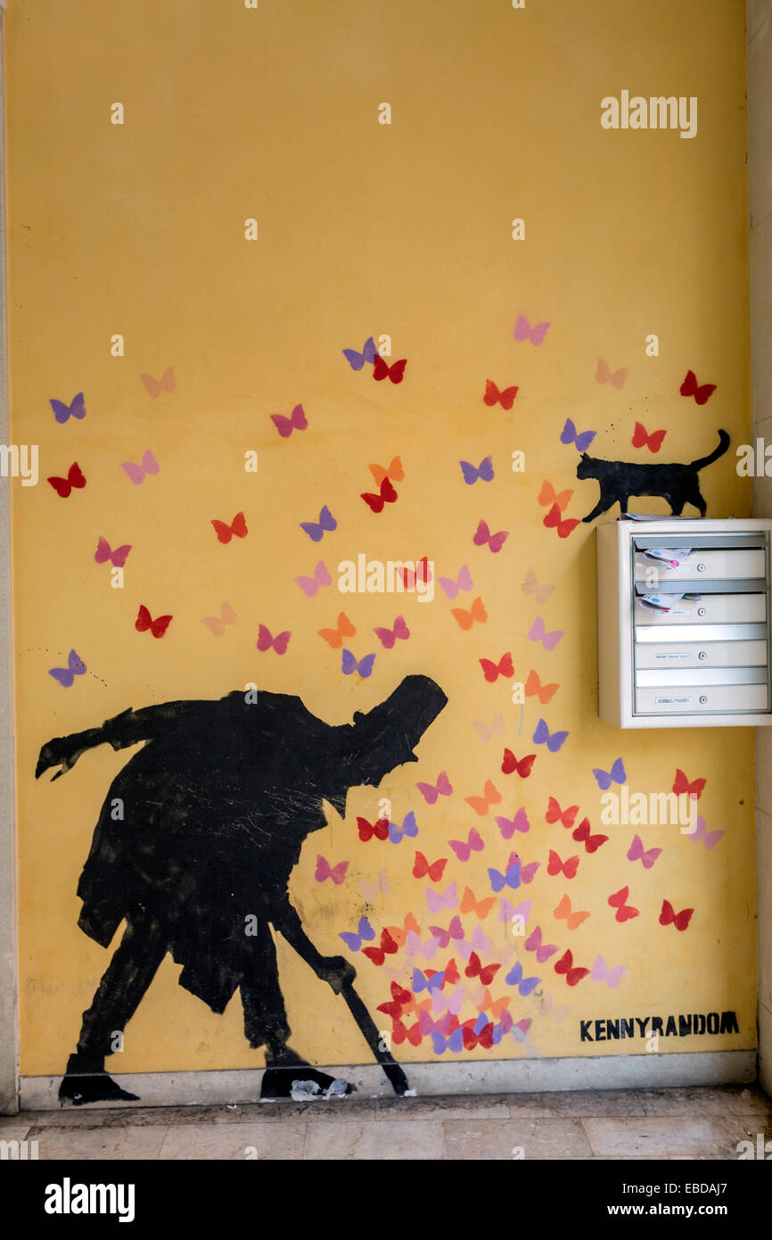 Kenny Random graffiti Foto stock - Alamy