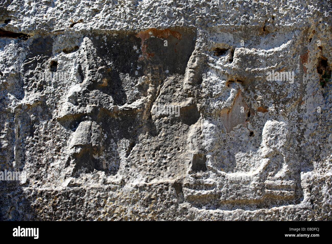Foto di Yazilikaya e ho scritto riock Hattusa , il più grande conosciuto Hittita santuario del XIII secolo a.c. realizzata nel regno di Foto Stock