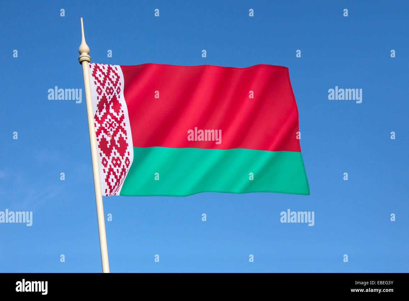 Bandiera della Bielorussia Foto Stock