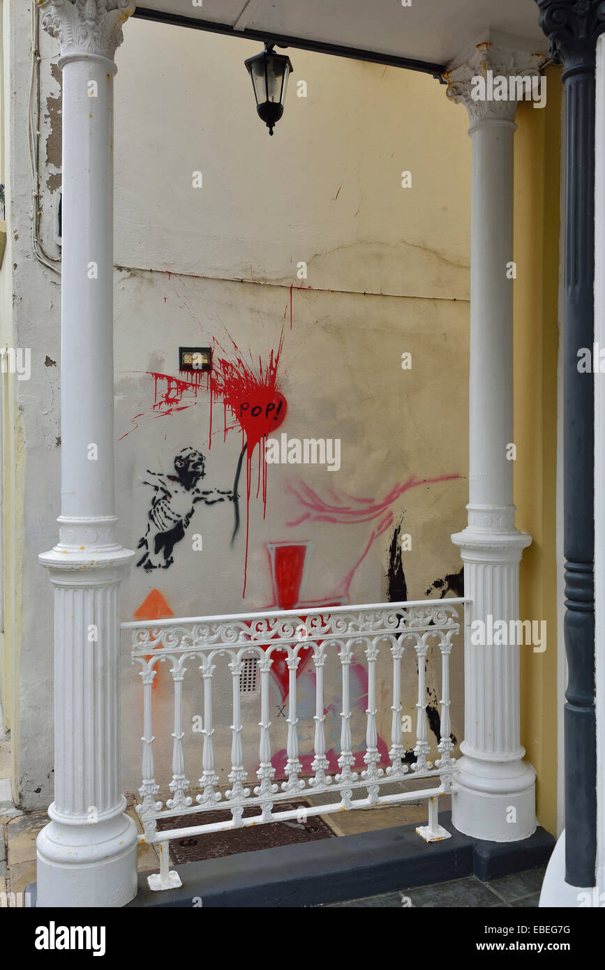 Street Art, Norman Road, St Leonards-on-Sea. East Sussex Regno Unito Foto Stock