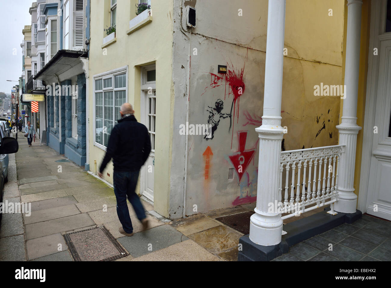 Street Art, Norman Road, St Leonards-on-Sea. East Sussex Regno Unito Foto Stock