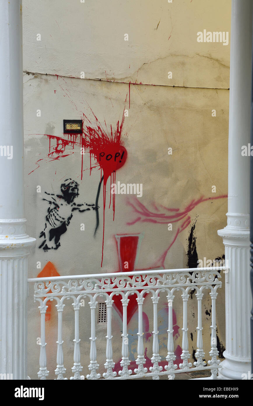 Street Art, Norman Road, St Leonards-on-Sea. East Sussex Regno Unito Foto Stock