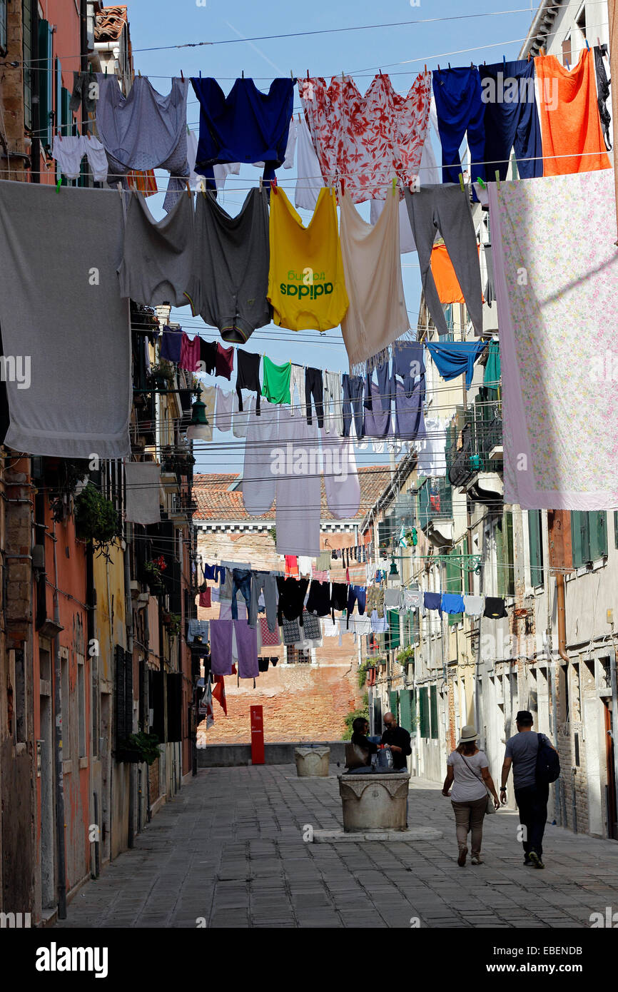 Venezia Italy Castello servizio lavanderia servizio giorno Foto Stock