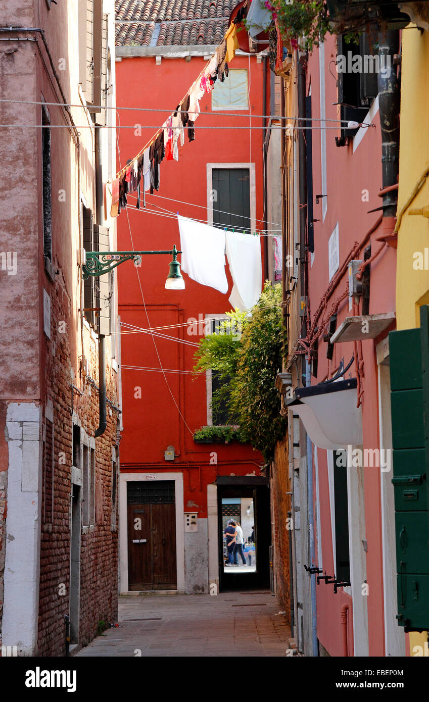 Venezia Italy Castello servizio lavanderia servizio giorno Foto Stock