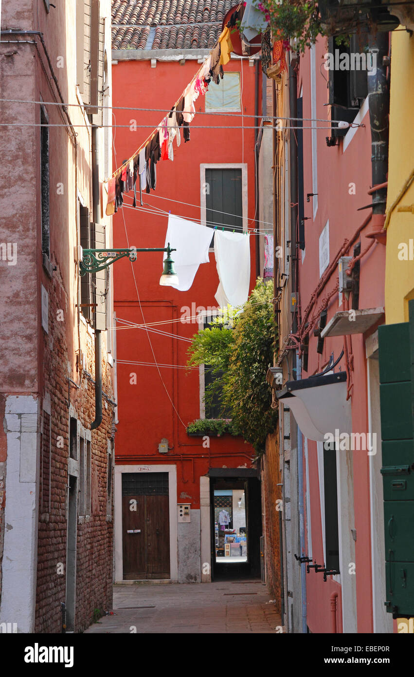 Venezia Italy Castello servizio lavanderia servizio giorno Foto Stock