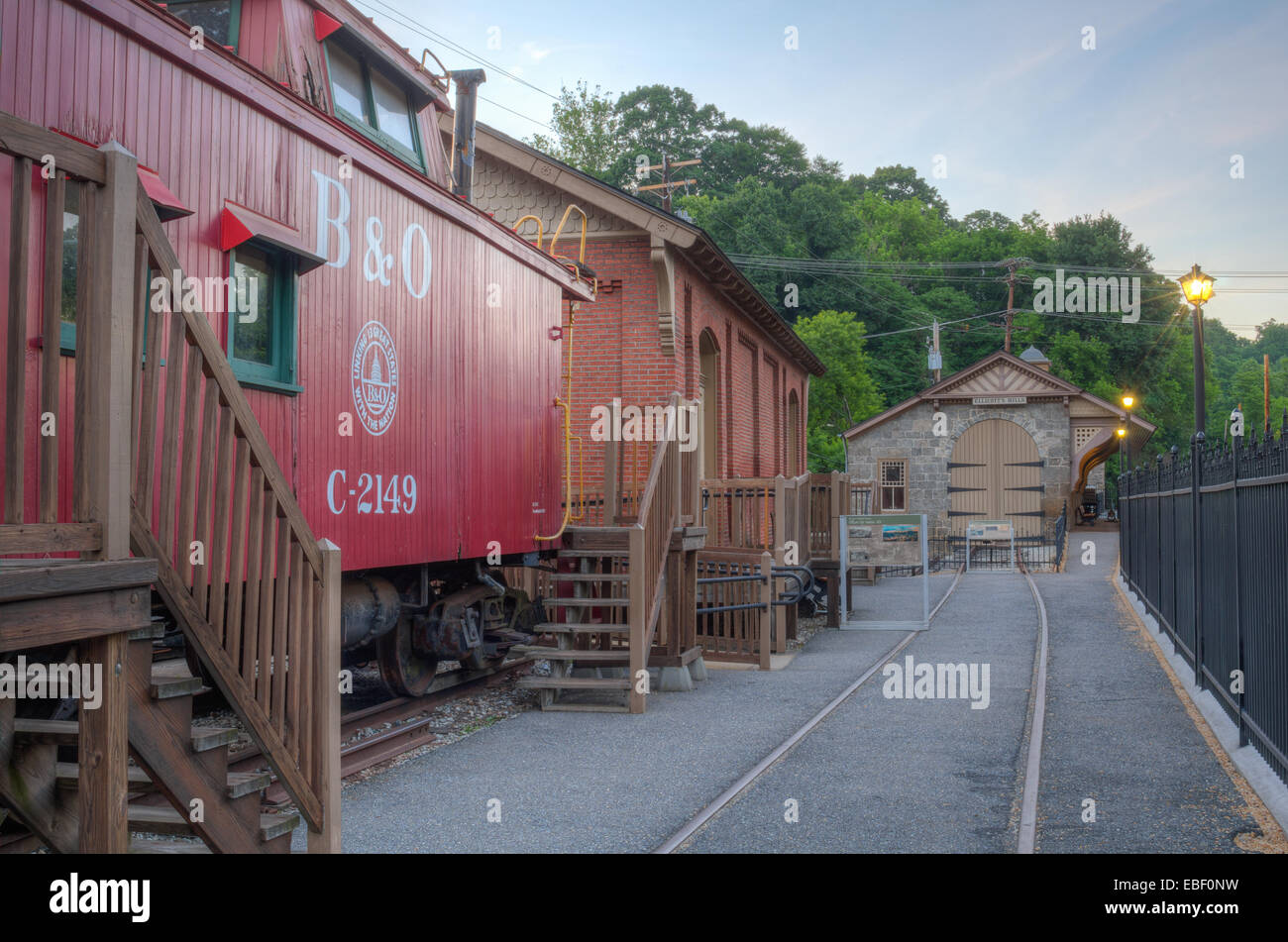 Il B&O museo delle ferrovie in Ellicott City Maryland Foto Stock