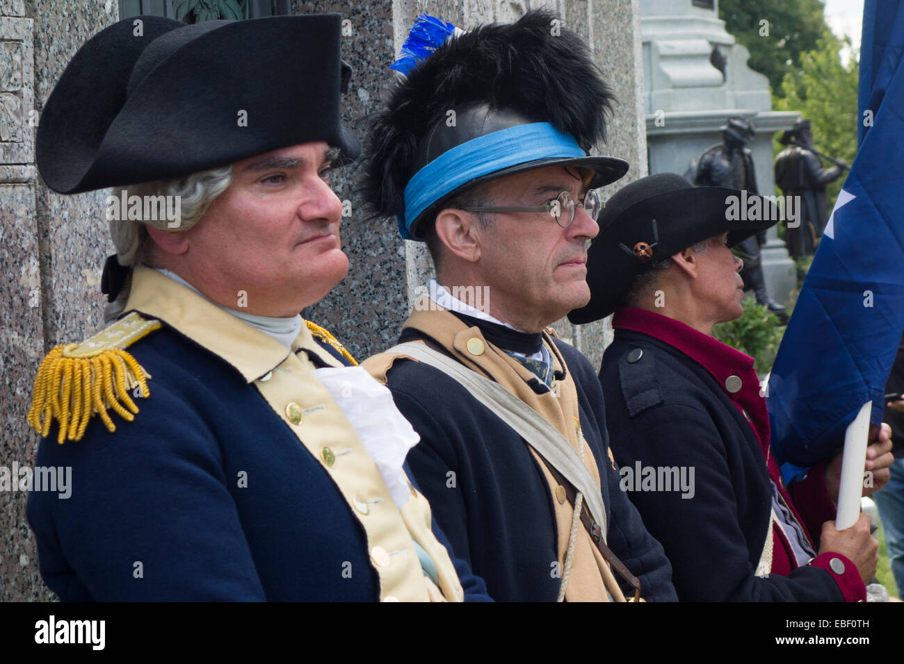 Battaglia di Brooklyn rievocazione nel cimitero di Greenwood Foto Stock