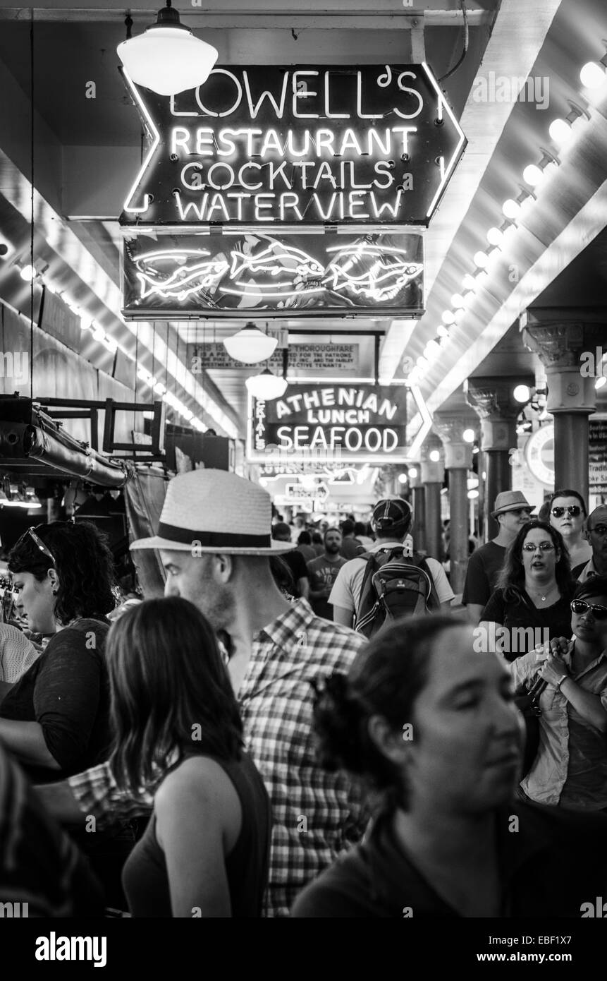 Il Pike Place Market, Seattle. Foto Stock