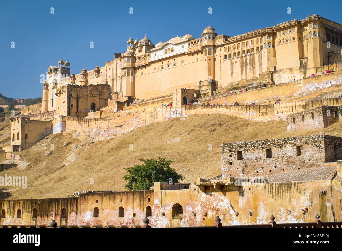 Palazzo del Forte Amber vicino a Jaipur, Rajasthan, India Foto Stock