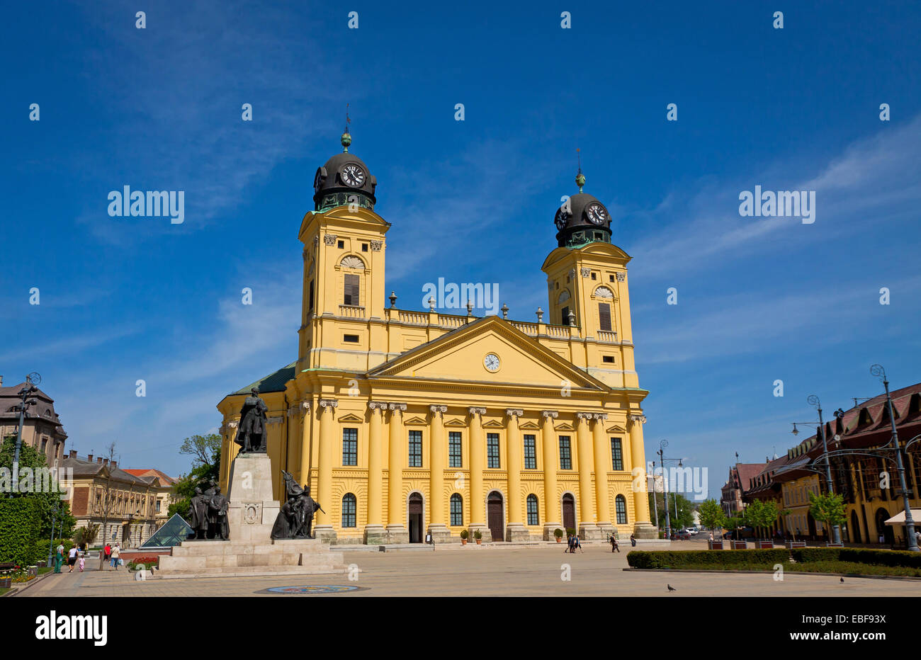 Riformato grande chiesa nella città di Debrecen, Ungheria Foto Stock