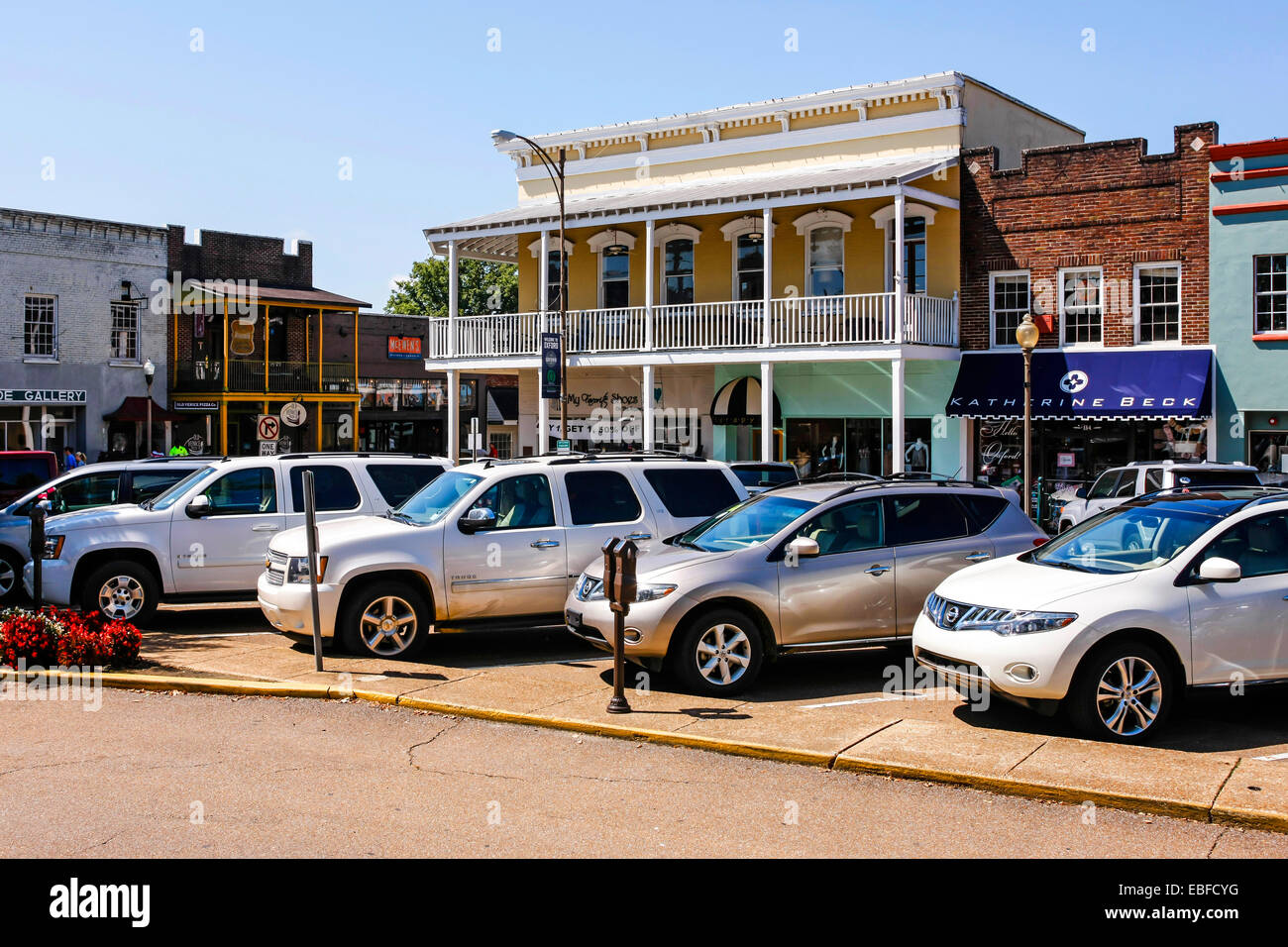 La piazza della città di Oxford Mississippi Foto Stock