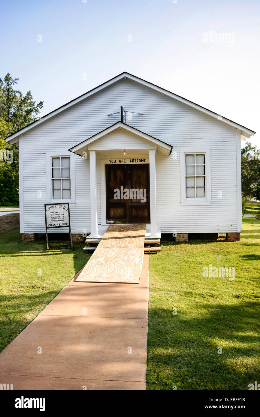 Elvis Presley infanzia della chiesa in Tupelo MS, dove il suo talento è stato riconosciuto dai suoi genitori in età precoce. Foto Stock