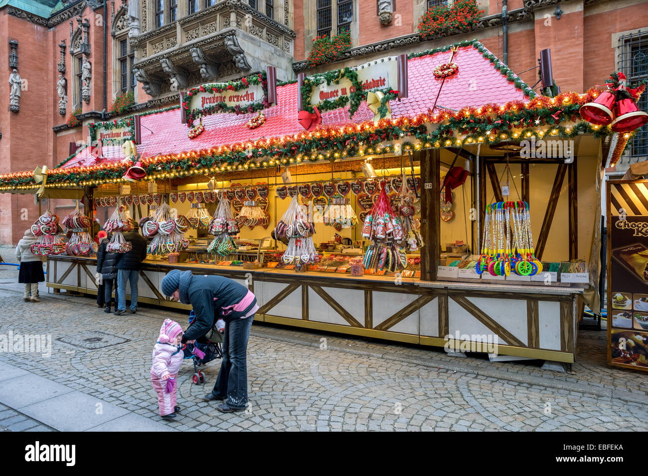Wroclaw Fiera di Natale 2014 Foto Stock