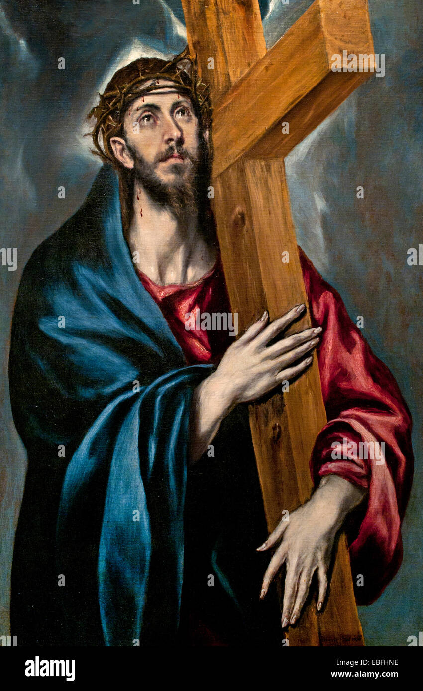 Cristo porta la croce 1590 da El Greco Dominikos Theotokopoulos (Creta 1541 Toledo 1614) SPAGNOLO GRECO Foto Stock