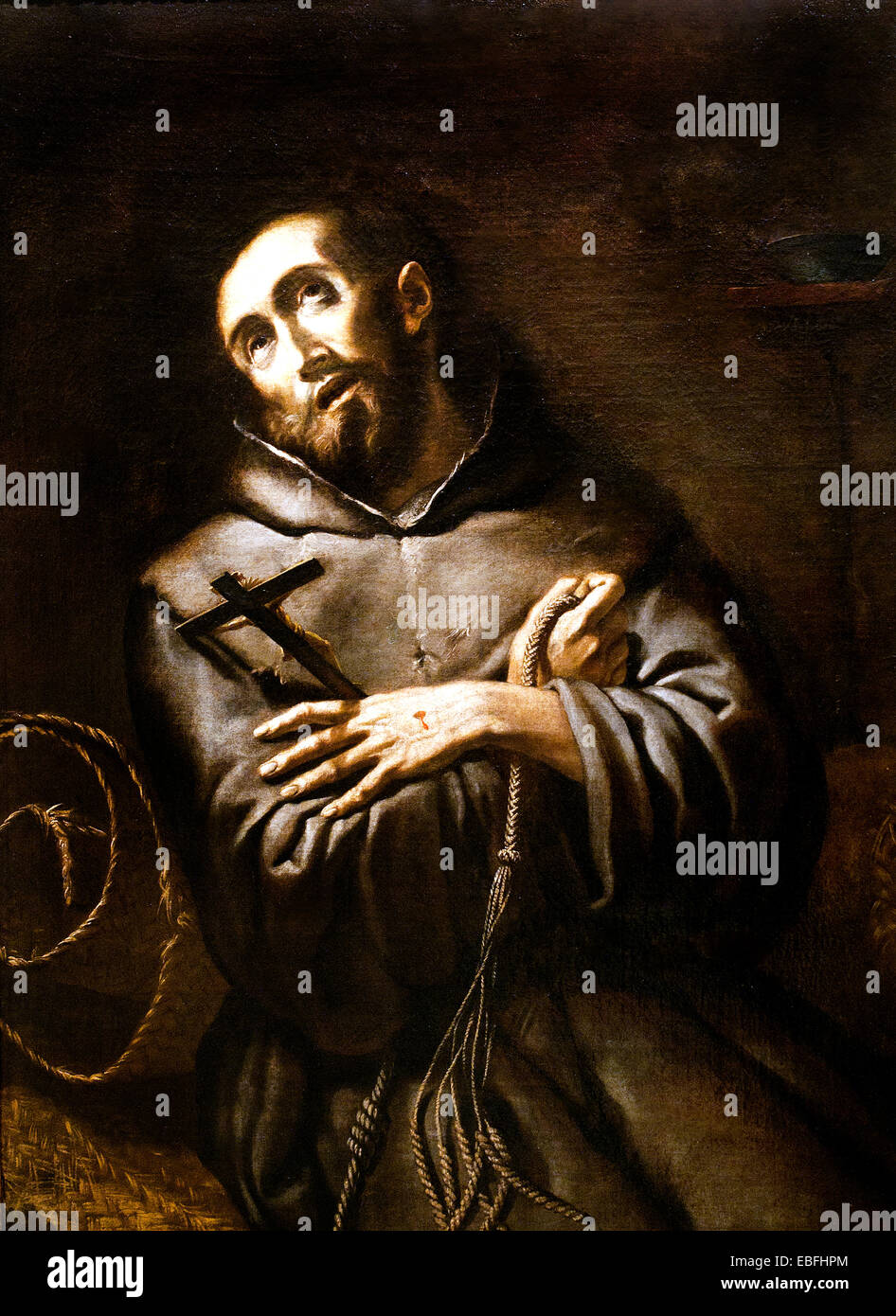 San Francesco di Assisi 1615-1635 Anonimo Italia Lombardia Italia Arte rinascimentale e barocca Foto Stock