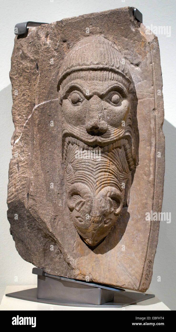 La scultura dalla cappella di Sant Quirc in Durro (La Vall de Boí, Alta medievale di arte romanica del XII secolo Spagna - Spagnolo Foto Stock