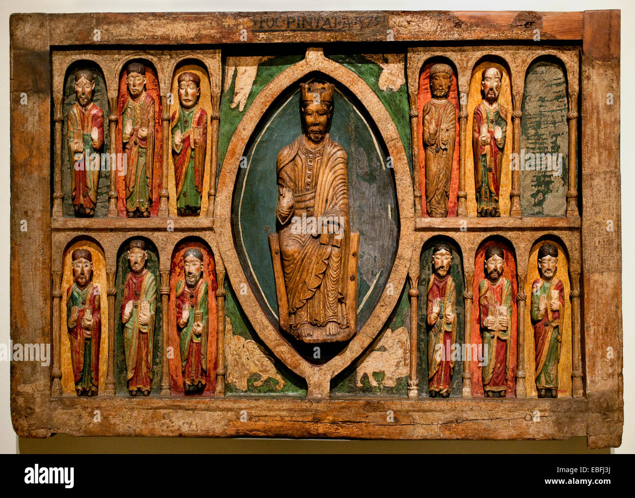 Paliotto da Santa Maria de Taüll 1200 medievale romanica (La Vall de Boí, Alta Ribagorça). Spagna - Spagnolo Foto Stock