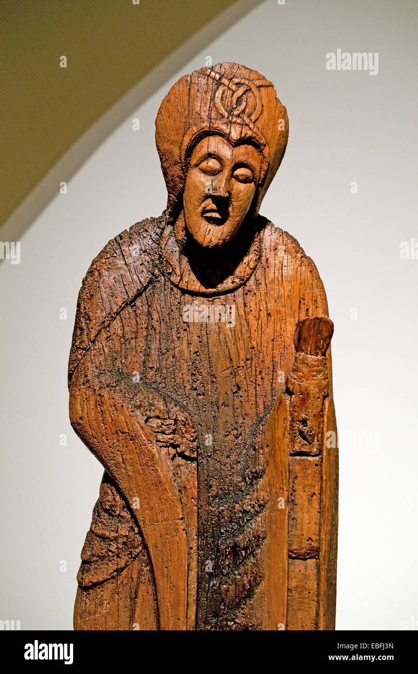 VirginDescent dalla Croce - Erill la Vall medievale romanica 12 cent Santa Eulàlia d'Erill la Vall de Boí Alta Ribagorça Foto Stock