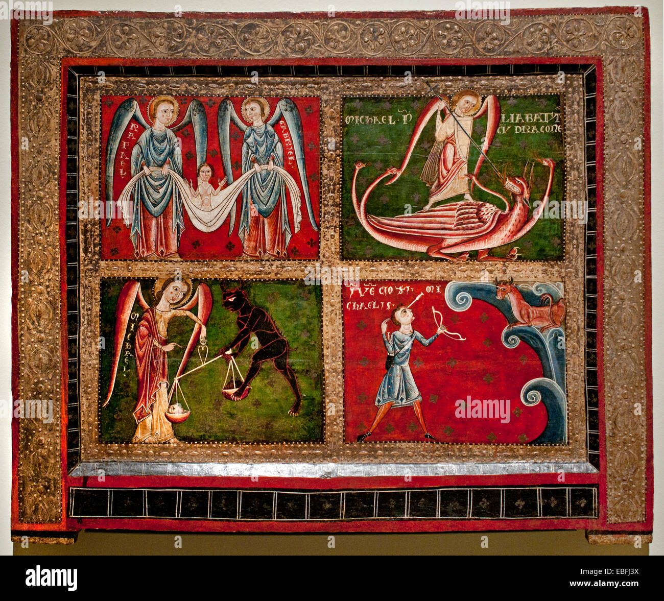 Paliotto dell'Arcangeli - Master di Sant Pau de Casserres medievale arte romanica del XIII secolo Spagna - Spagnolo Foto Stock