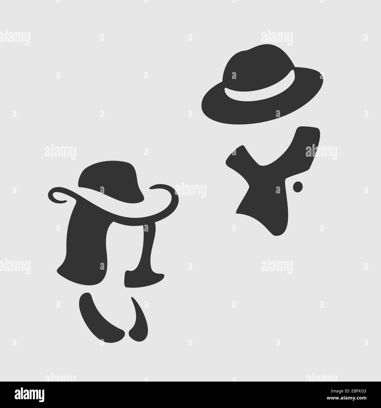 Il simbolo di un uomo e di una donna Foto Stock