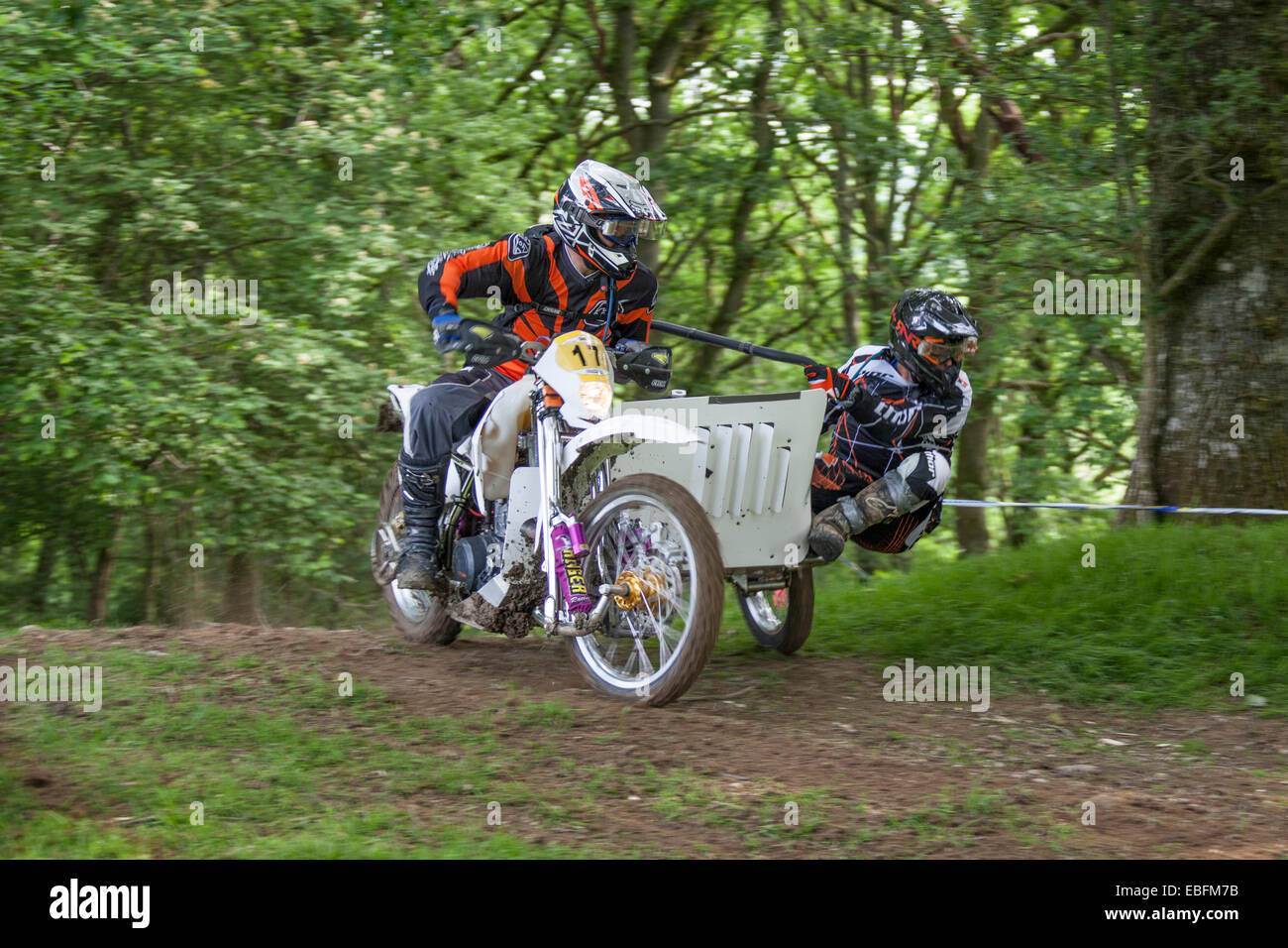 Sidecar da corsa Foto Stock