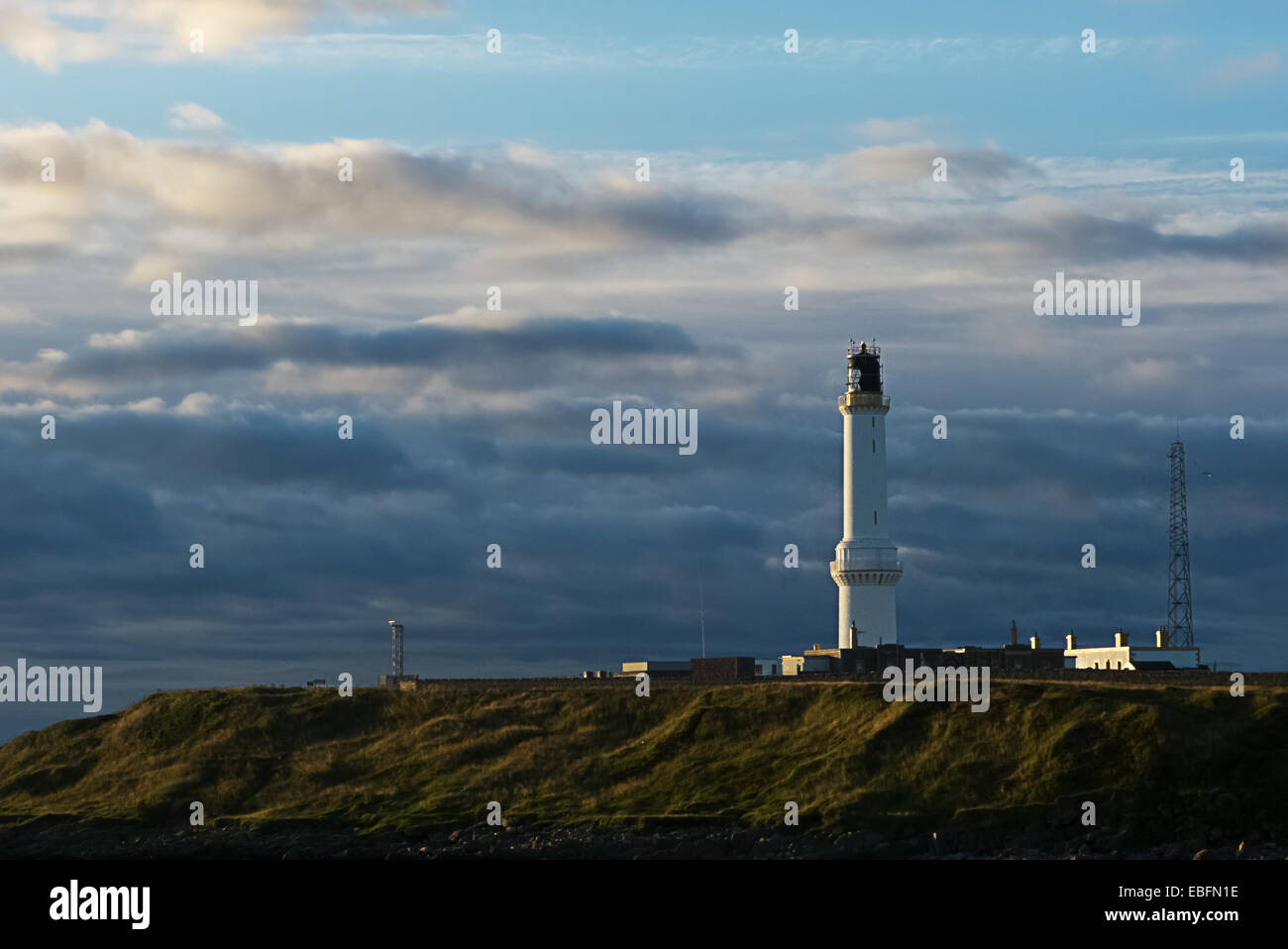 Faro Girdleness all'alba. Foto Stock