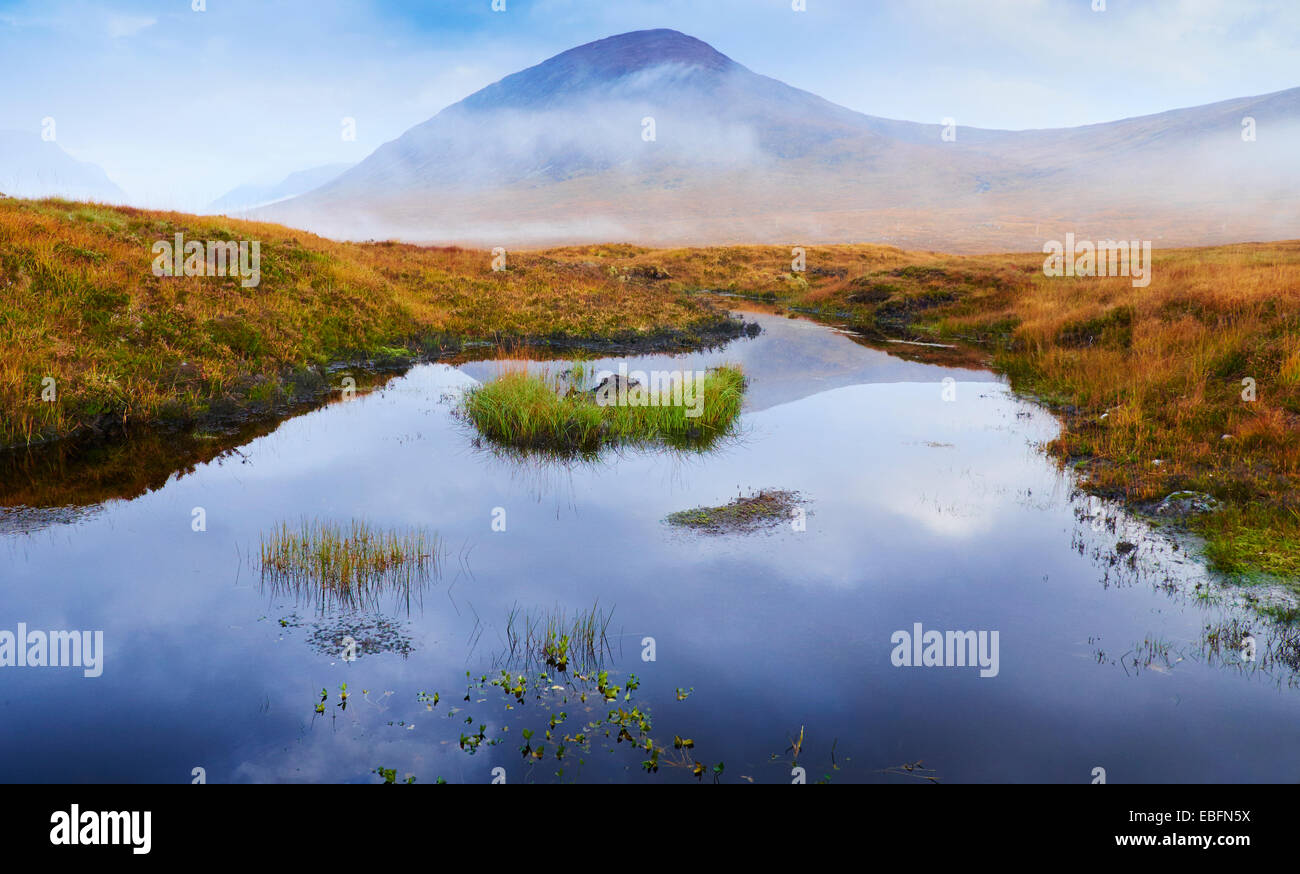 In alto di Rannoch Moor, Scotland, Regno Unito Foto Stock