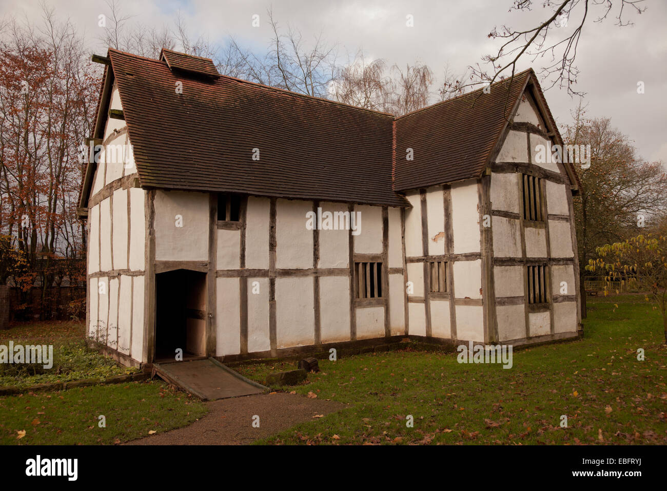 Casa di mercanti in museo Avoncroft, Bromsgrove Worcs REGNO UNITO Foto Stock