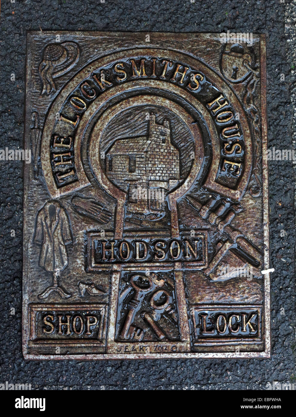 A Segno da willenhall bloccare Museum, Walsall West Midlands, England, Regno Unito Foto Stock