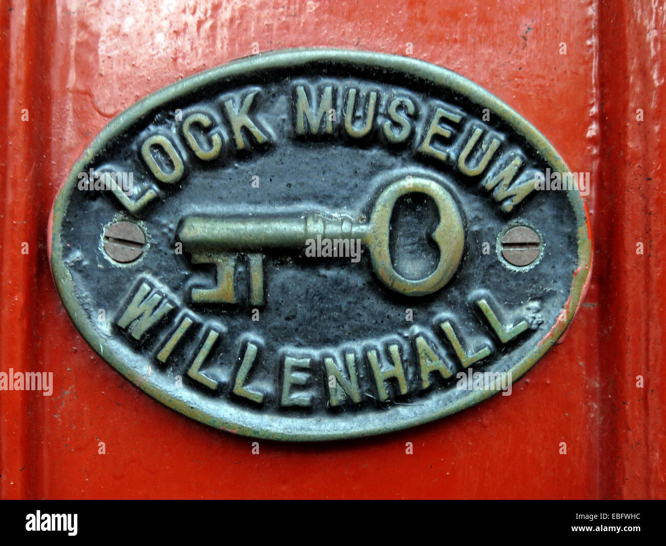 A Segno da willenhall bloccare Museum, Walsall West Midlands, England, Regno Unito Foto Stock