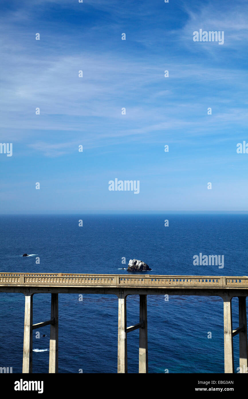 Bixby Creek Bridge, Pacific Coast Highway, Big Sur, Central Coast, CALIFORNIA, STATI UNITI D'AMERICA Foto Stock