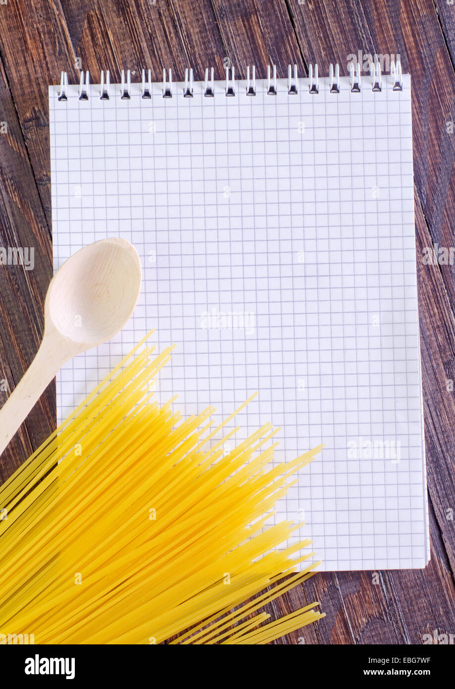 Nota per la ricetta Foto Stock