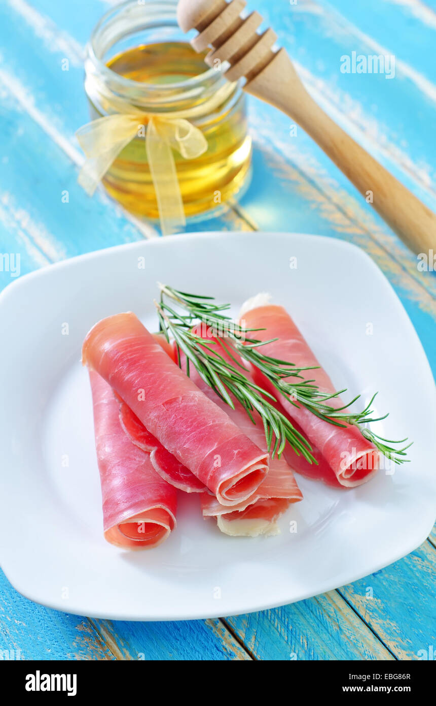 prosciutto crudo Foto Stock