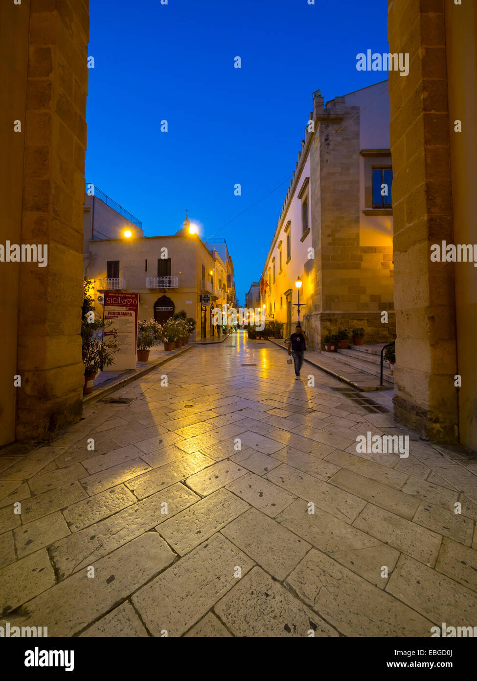 Ingresso al centro storico di Marsala, provincia di Trapani, Sicilia, Italia Foto Stock