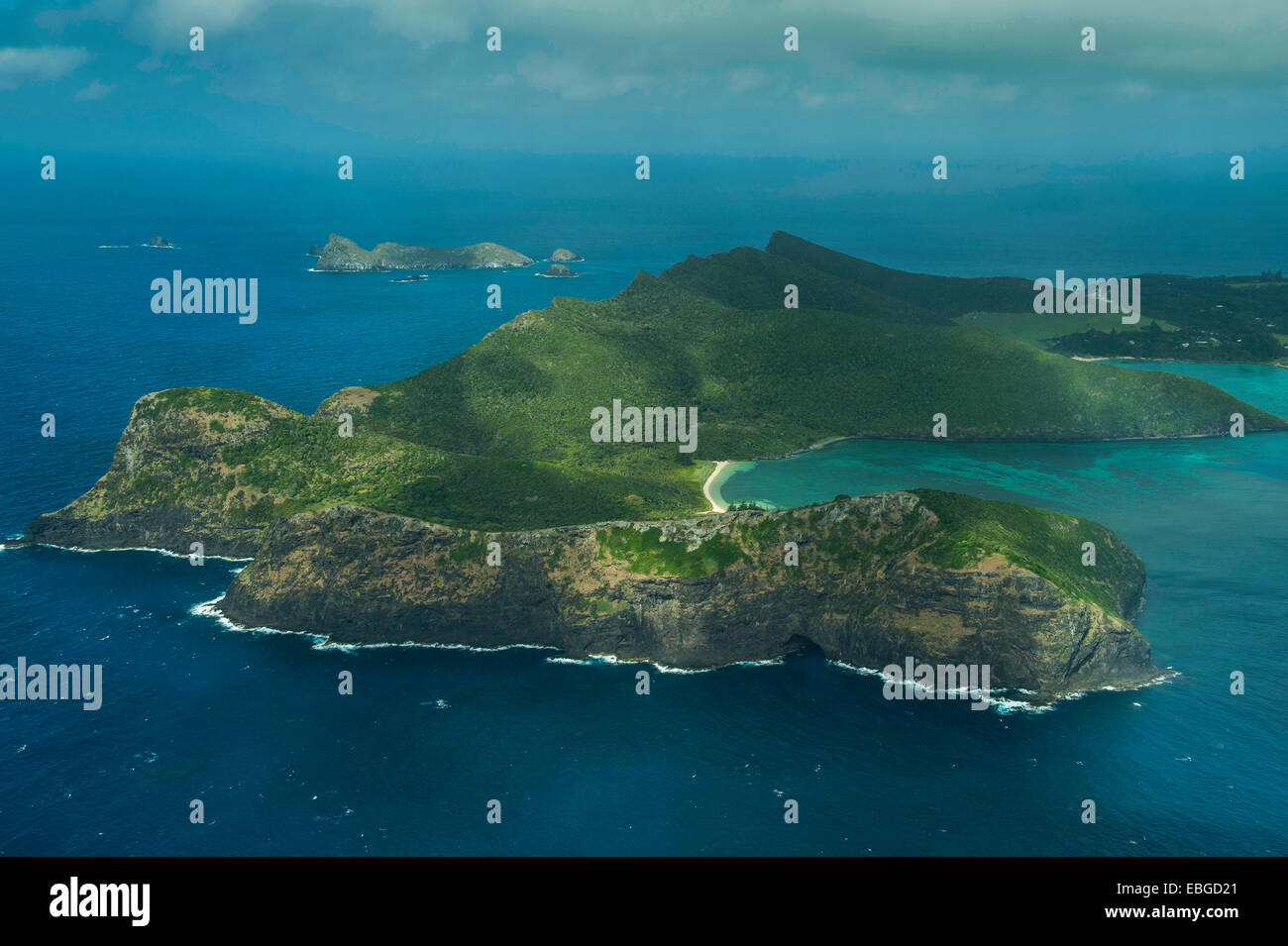 Vista aerea di Isola di Lord Howe, Nuovo Galles del Sud, Australia Foto Stock