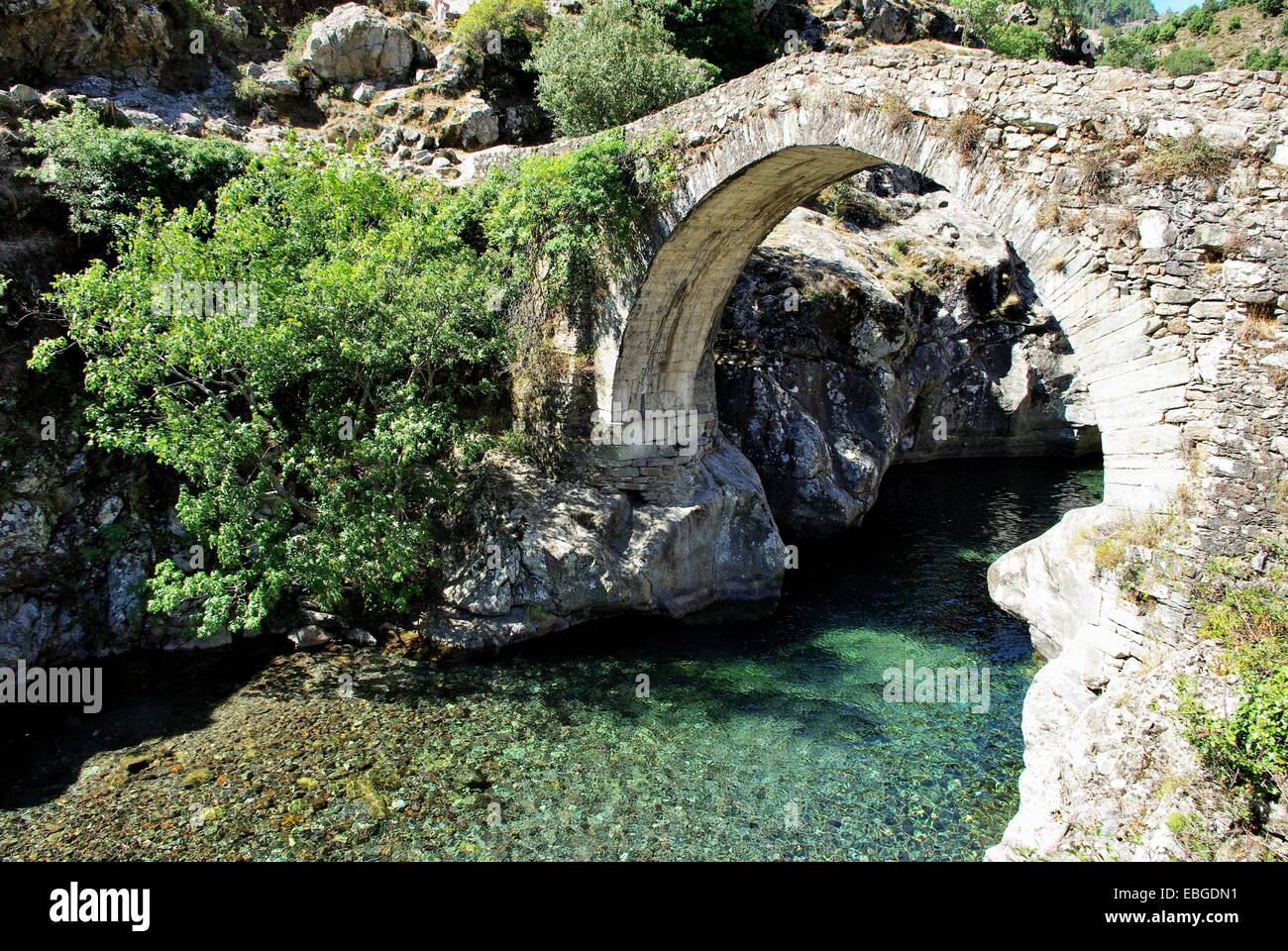 Pont de l'Asco, Corsica Foto Stock