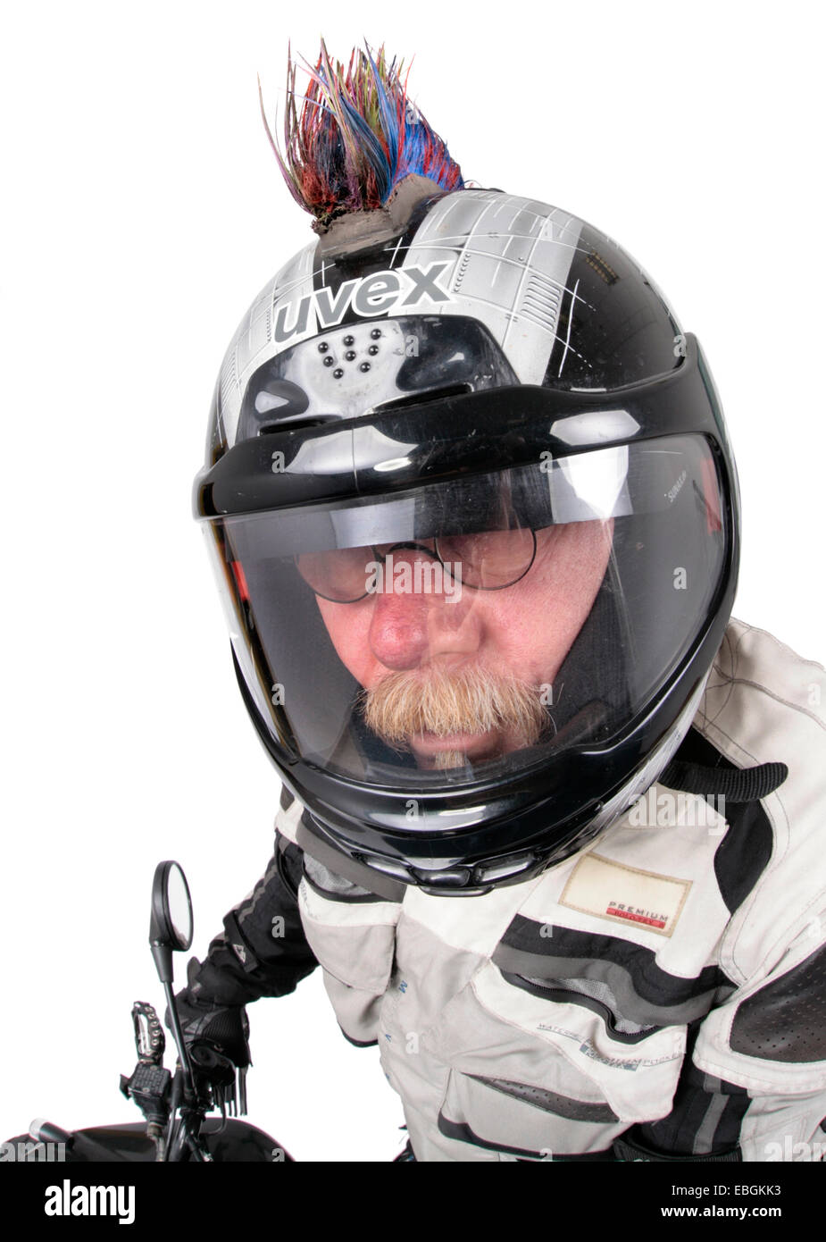 Quod driver con casco Foto Stock