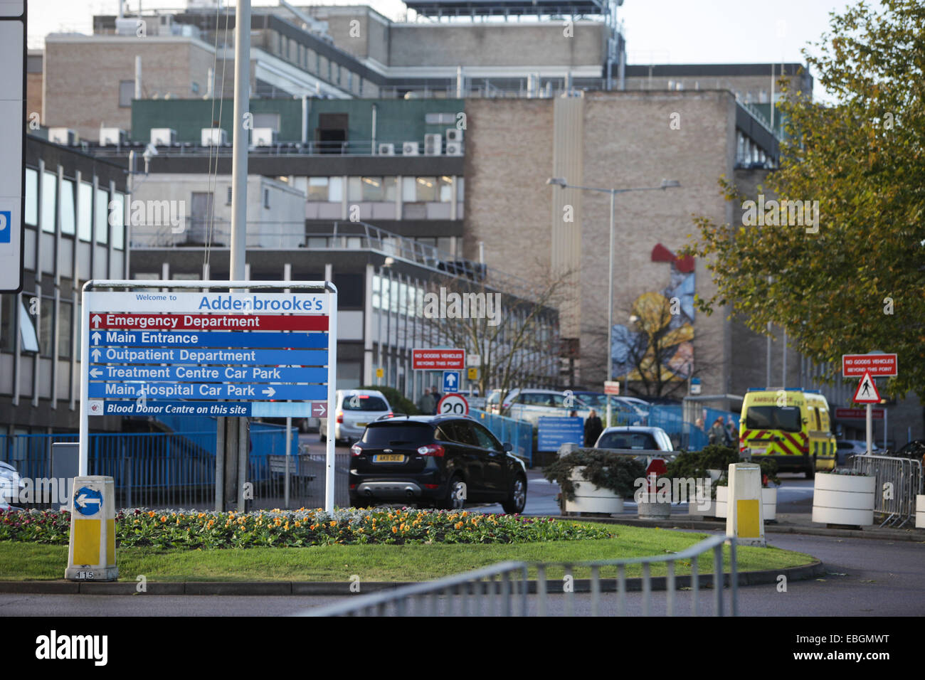 Pic mostrano Addenbrooke's Hospital di Cambridge Foto Stock
